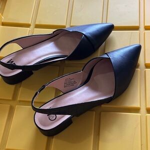 Elegant Black Women's Slingback Shoes